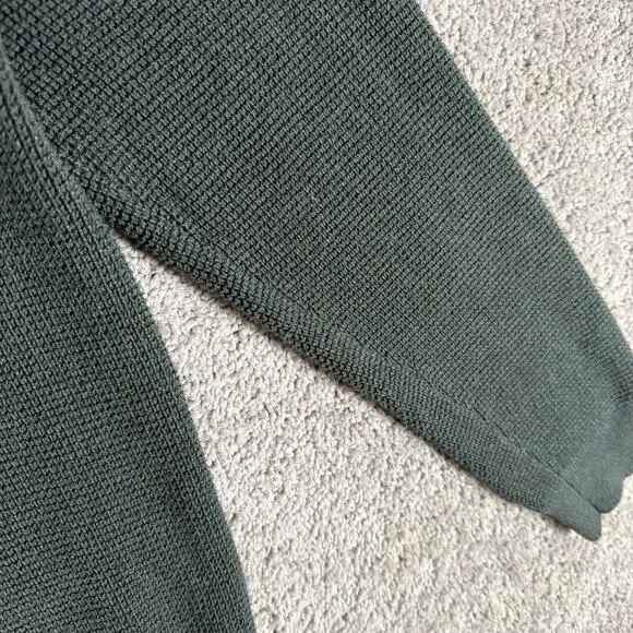 Marine Layer Sweater Mens L Green 1/4 Zip Pullover Re Spun Organic Cotton - Picture 6 of 11